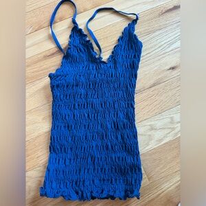 blue free people tank top size xs